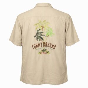 Vintage Tommy Bahama men’s Shirt size Large 100% silk Weekends weekdays whatever